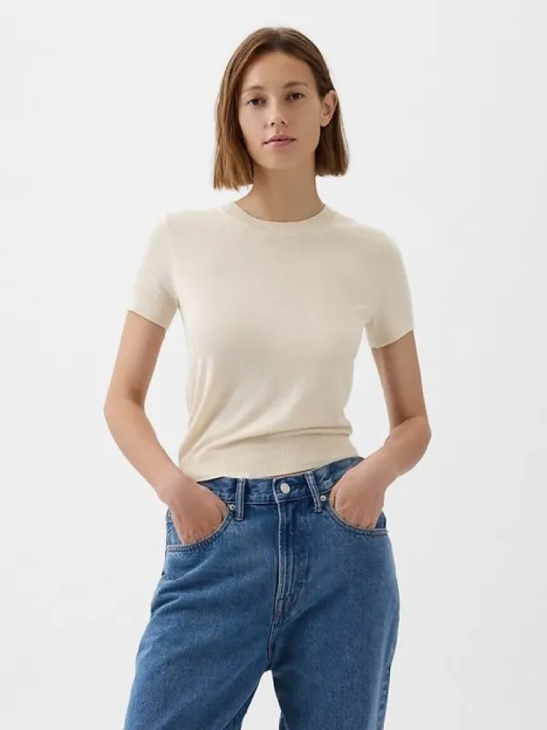 Lightweight CashSoft Cropped Sweater sold by GAP