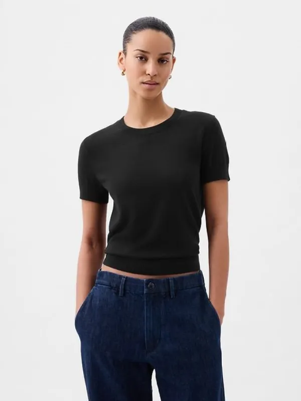 Lightweight CashSoft Cropped Sweater sold by GAP