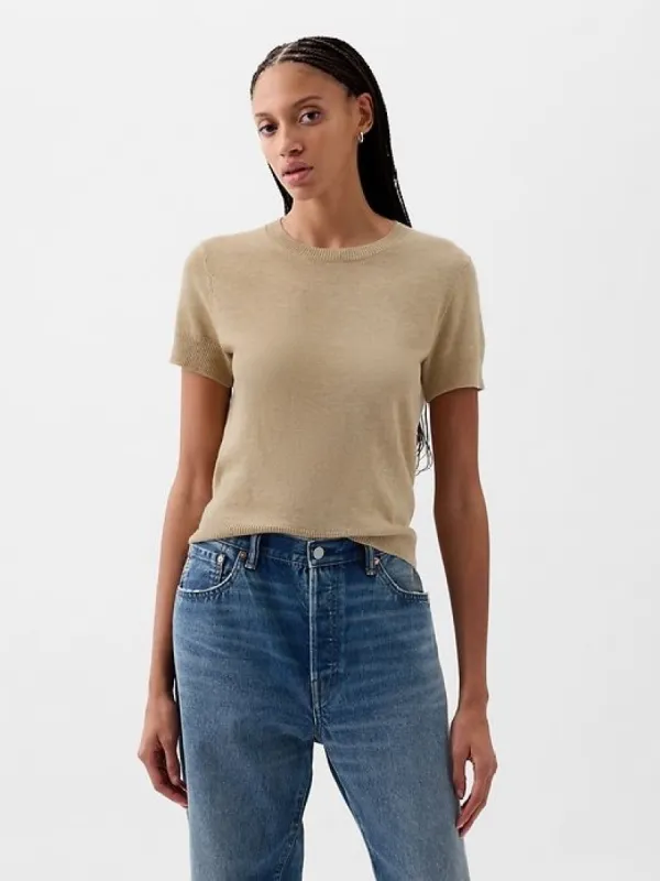 Lightweight CashSoft Cropped Sweater sold by GAP