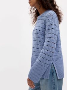 24/7 Split-Hem Crochet Sweater sold by GAP