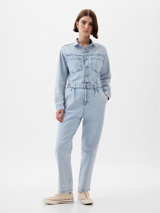 Belted Denim Jumpsuit sold by GAP product image thumbnail 3