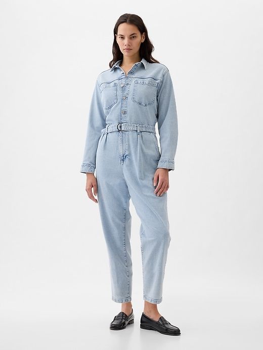 Belted Denim Jumpsuit sold by GAP product image thumbnail 4
