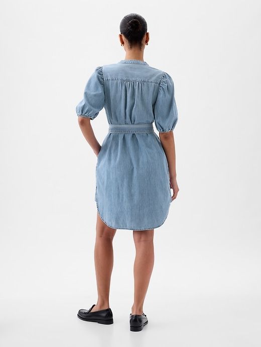 Puff Sleeve Denim Mini Dress sold by GAP product image thumbnail 2