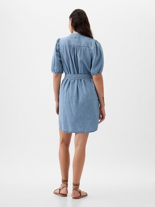 Puff Sleeve Denim Mini Dress sold by GAP product image thumbnail 5