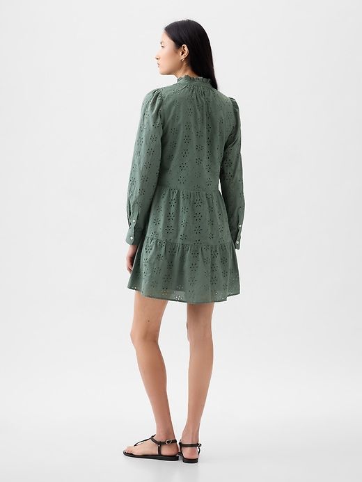 Eyelet Tiered Mini Shirtdress sold by GAP product image thumbnail 2