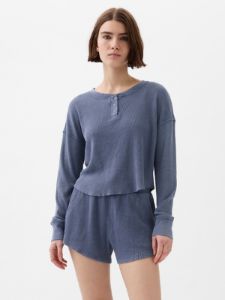 Waffle PJ Henley Shirt sold by GAP