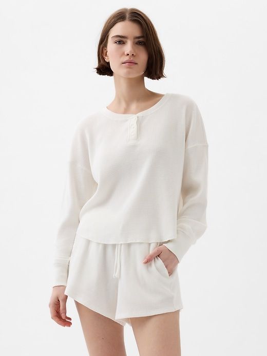 Waffle PJ Henley Shirt sold by GAP
