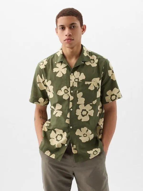 Linen-Cotton Shirt sold by GAP