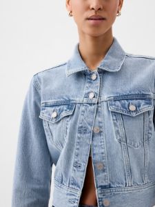 Cropped Icon Denim Jacket sold by GAP