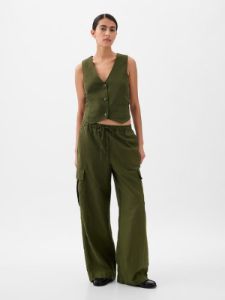 Linen-Cotton Pull-On Cargo Pants sold by GAP