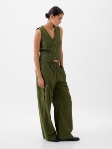Linen-Cotton Pull-On Cargo Pants sold by GAP