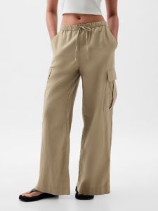 Linen-Cotton Pull-On Cargo Pants sold by GAP