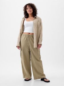 Linen-Cotton Pull-On Cargo Pants sold by GAP