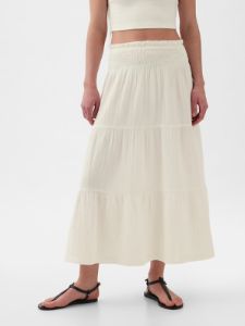 Crinkle Gauze Tiered Maxi Skirt sold by GAP