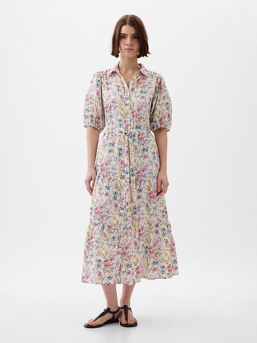 Puff Sleeve Midi Dress sold by GAP