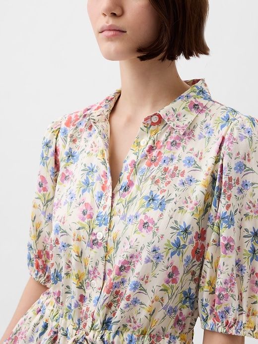 Puff Sleeve Midi Dress sold by GAP product image thumbnail 4