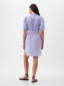 Linen-Cotton Puff Sleeve Mini Shirtdress sold by GAP