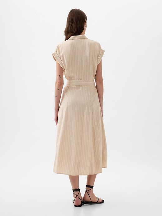 Linen-Blend Midi Shirtdress sold by GAP product image thumbnail 2