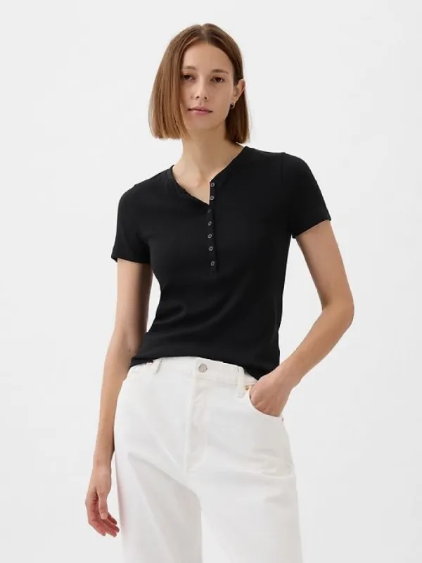 Modern Rib Henley T-Shirt sold by GAP