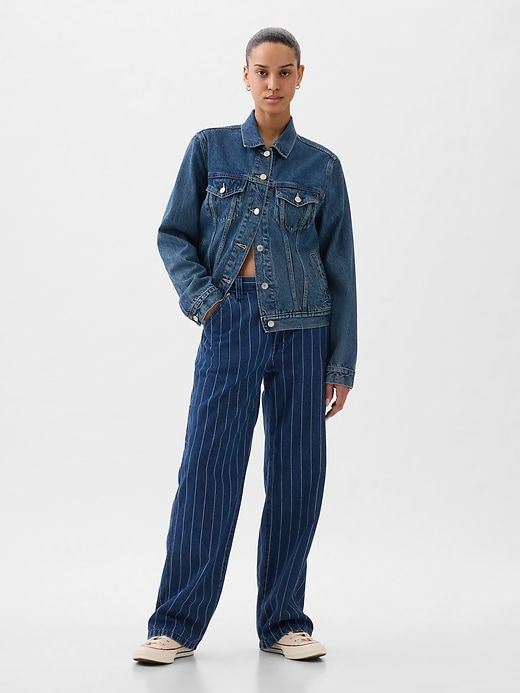 Mid Rise '90s Loose Pinstripe Carpenter Jeans sold by GAP