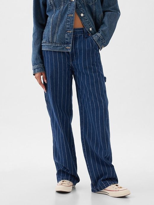 Mid Rise '90s Loose Pinstripe Carpenter Jeans sold by GAP product image thumbnail 2