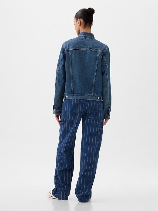 Mid Rise '90s Loose Pinstripe Carpenter Jeans sold by GAP product image thumbnail 3