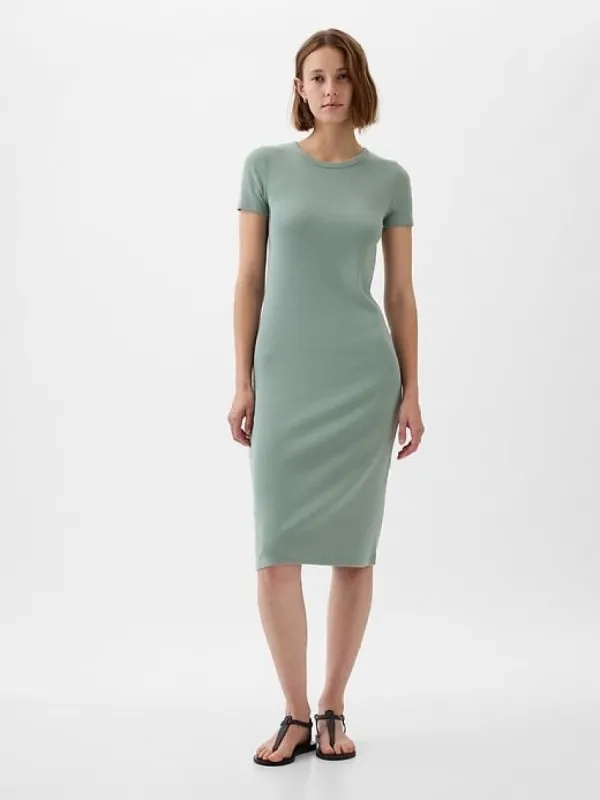 Modern Rib Midi T-Shirt Dress sold by GAP