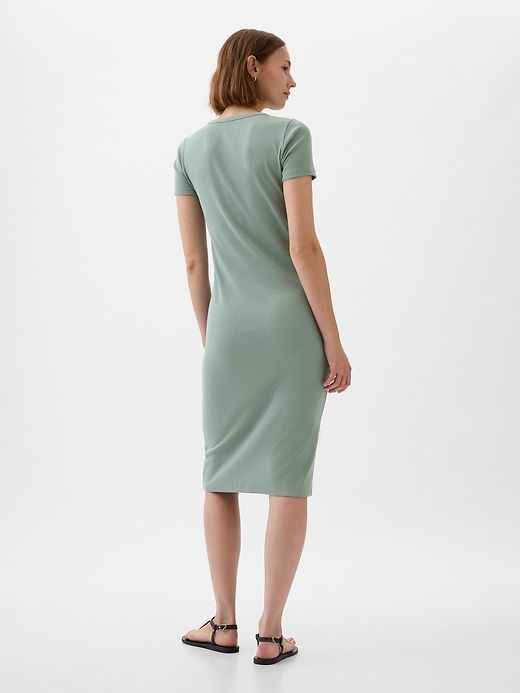 Modern Rib Midi T-Shirt Dress sold by GAP product image thumbnail 2