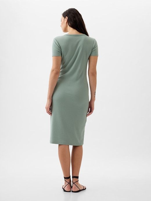 Modern Rib Midi T-Shirt Dress sold by GAP product image thumbnail 5