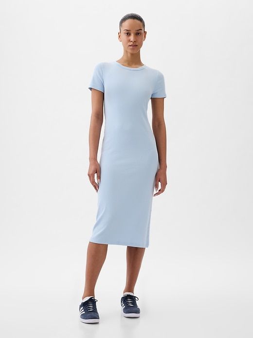 Modern Rib Midi T-Shirt Dress sold by GAP