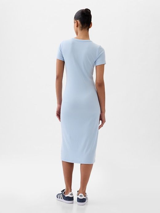 Modern Rib Midi T-Shirt Dress sold by GAP product image thumbnail 2