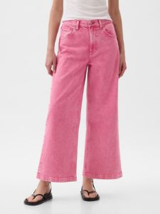 High Rise Stride Wide-Leg Ankle Jeans sold by GAP