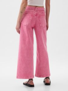 High Rise Stride Wide-Leg Ankle Jeans sold by GAP