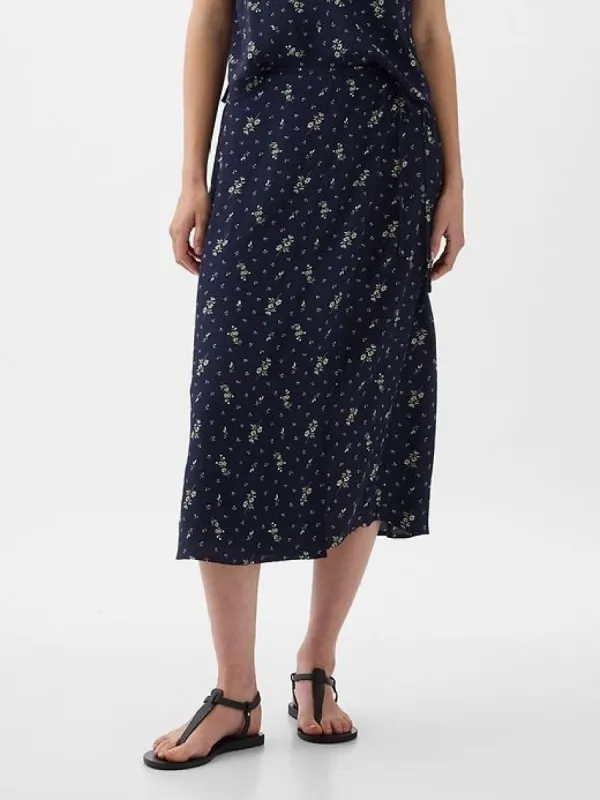 Wrap Midi Skirt sold by GAP