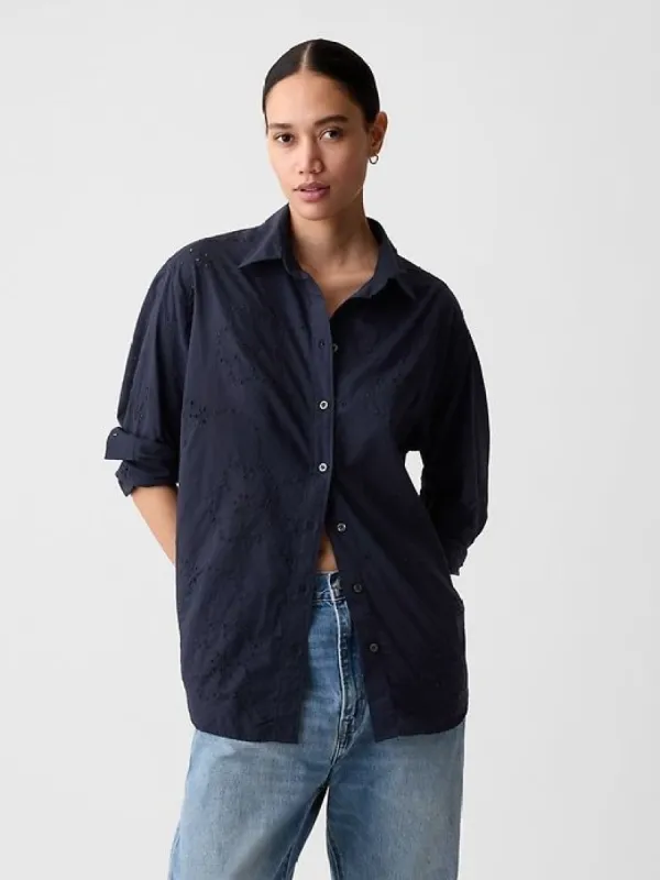 Eyelet Big Shirt sold by GAP