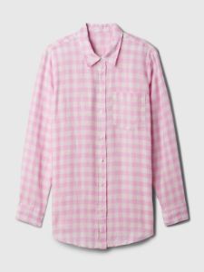 Linen Boyfriend Shirt sold by GAP