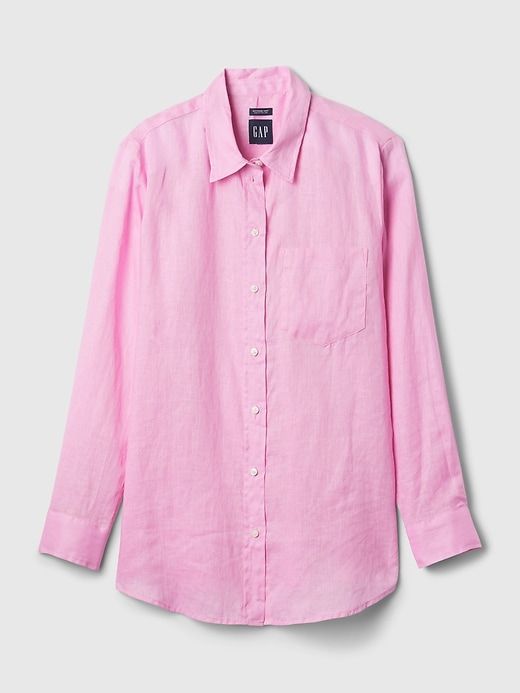 Linen Boyfriend Shirt sold by GAP product image thumbnail 4