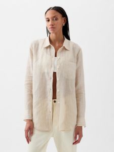 Linen Boyfriend Shirt sold by GAP