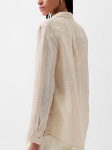 Linen Boyfriend Shirt sold by GAP