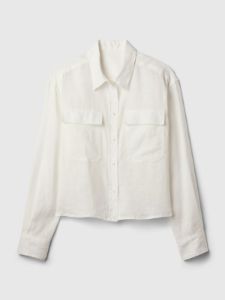 Linen Cropped Shirt sold by GAP