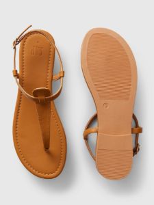 Vegan Leather T-Strap Sandals sold by GAP