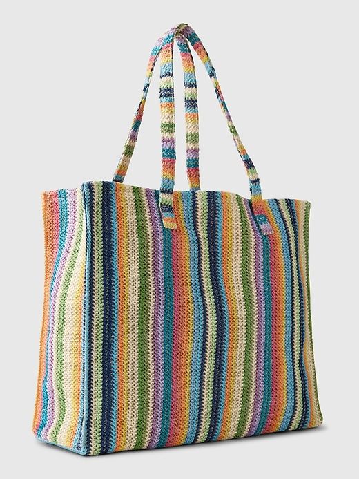 Striped Straw Tote Bag sold by GAP product image thumbnail 2