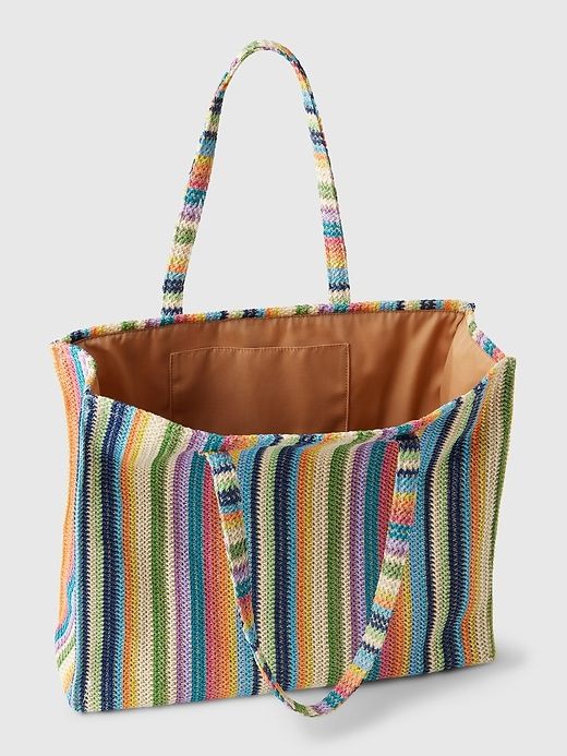 Striped Straw Tote Bag sold by GAP product image thumbnail 3