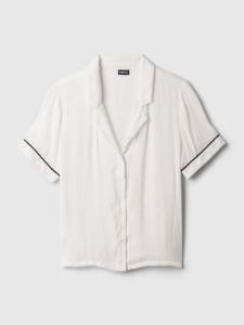 Satin PJ Shirt sold by GAP