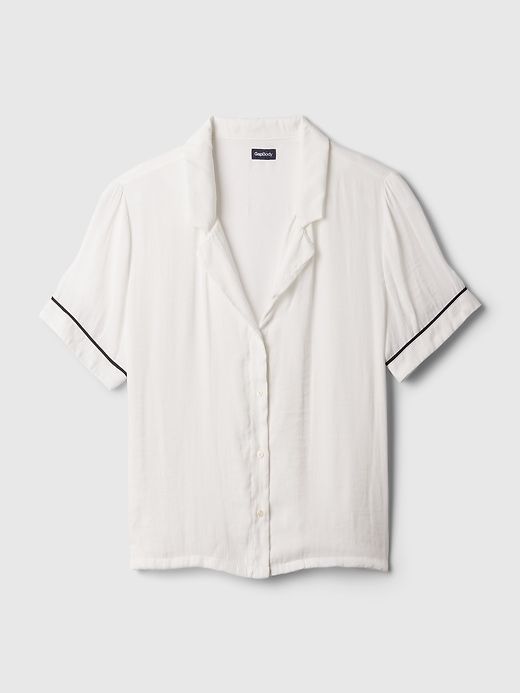 Satin PJ Shirt sold by GAP product image thumbnail 3