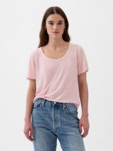 Linen-Blend T-Shirt sold by GAP