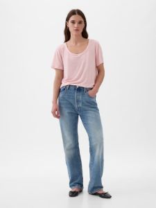 Linen-Blend T-Shirt sold by GAP