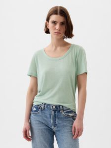 Linen-Blend T-Shirt sold by GAP