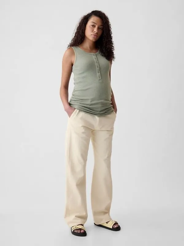 Maternity Rib Henley Tank Top sold by GAP
