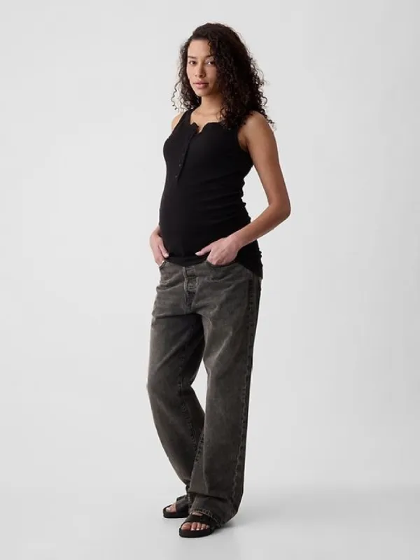 Maternity Rib Henley Tank Top sold by GAP